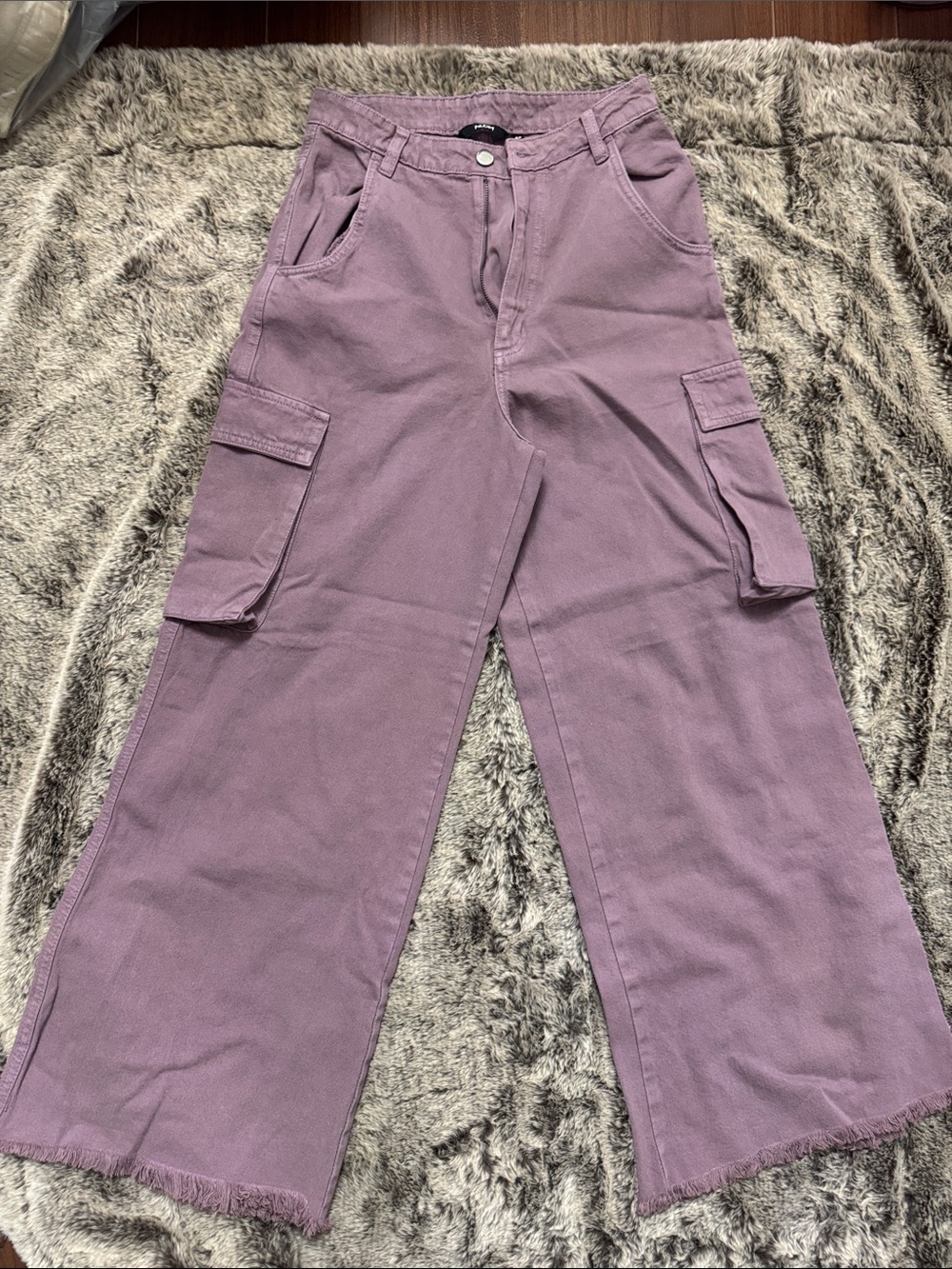 Unk Purple Boot-Cut Cargo Jeans